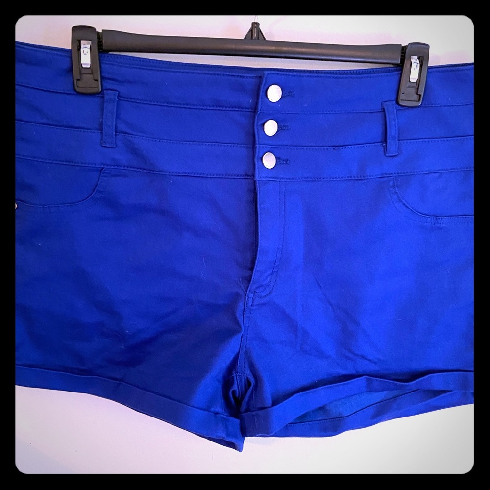 Bright Blue High Waisted Shorts